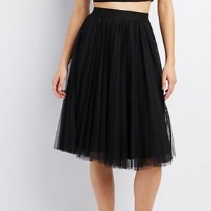 NEVER WORN! Black tulle midi skirt